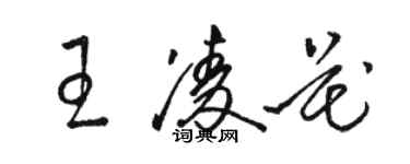 駱恆光王凌花草書個性簽名怎么寫