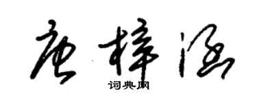 朱錫榮唐梓涵草書個性簽名怎么寫