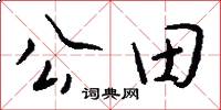 公田怎么寫好看