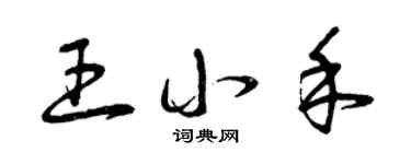 曾慶福王小禾草書個性簽名怎么寫