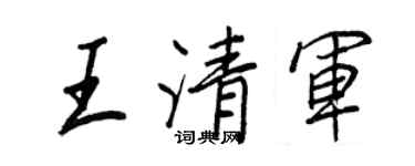 王正良王清軍行書個性簽名怎么寫