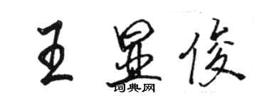 駱恆光王顯俊行書個性簽名怎么寫