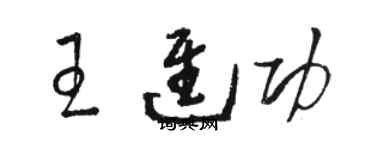 駱恆光王進功草書個性簽名怎么寫