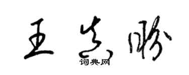 梁錦英王真盼草書個性簽名怎么寫