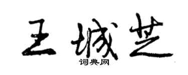曾慶福王城芝行書個性簽名怎么寫