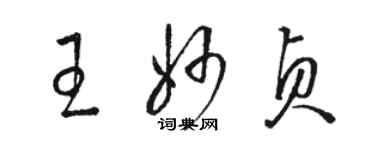 駱恆光王妙貞草書個性簽名怎么寫