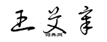 曾慶福王艾章草書個性簽名怎么寫