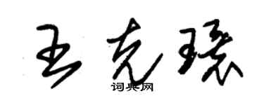 朱錫榮王克環草書個性簽名怎么寫