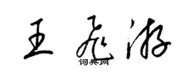 梁錦英王飛游草書個性簽名怎么寫