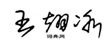 朱錫榮王翊冰草書個性簽名怎么寫