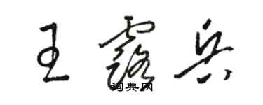 駱恆光王露兵草書個性簽名怎么寫