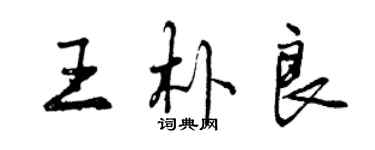 曾慶福王朴良行書個性簽名怎么寫