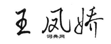 駱恆光王鳳嬌行書個性簽名怎么寫