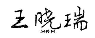 曾慶福王曉瑞行書個性簽名怎么寫