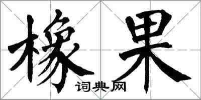 翁闓運橡果楷書怎么寫