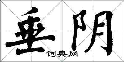 翁闓運垂陰楷書怎么寫