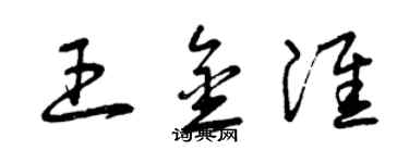 曾慶福王金淮草書個性簽名怎么寫