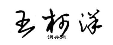 朱錫榮王柯洋草書個性簽名怎么寫