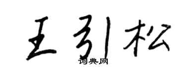 王正良王引松行書個性簽名怎么寫