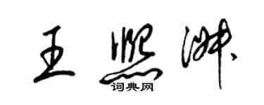 梁錦英王熙淑草書個性簽名怎么寫