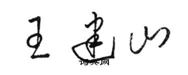 駱恆光王建山草書個性簽名怎么寫