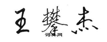 駱恆光王攀傑行書個性簽名怎么寫