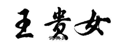 胡問遂王貴女行書個性簽名怎么寫