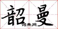 周炳元韶曼楷書怎么寫