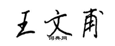 王正良王文甫行書個性簽名怎么寫