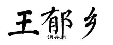 翁闓運王郁鄉楷書個性簽名怎么寫