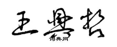 曾慶福王興哲草書個性簽名怎么寫