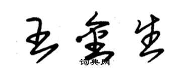 朱錫榮王金生草書個性簽名怎么寫