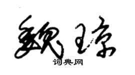 朱錫榮魏瓊草書個性簽名怎么寫