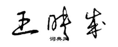 曾慶福王映成草書個性簽名怎么寫