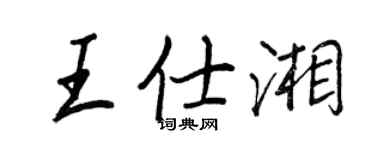 王正良王仕湘行書個性簽名怎么寫