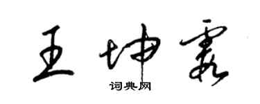 梁錦英王坤霞草書個性簽名怎么寫