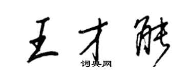 王正良王才能行書個性簽名怎么寫