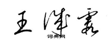 梁錦英王誠霞草書個性簽名怎么寫