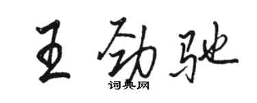 駱恆光王勁馳行書個性簽名怎么寫