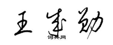 梁錦英王成勛草書個性簽名怎么寫