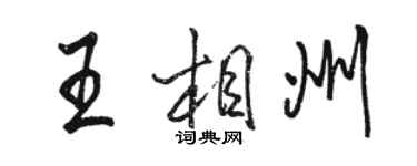 駱恆光王相州行書個性簽名怎么寫