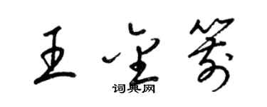 梁錦英王金箭草書個性簽名怎么寫