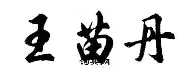 胡問遂王苗丹行書個性簽名怎么寫