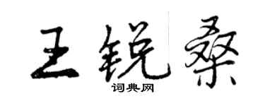 曾慶福王銳桑行書個性簽名怎么寫