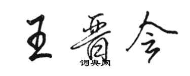 駱恆光王晉會行書個性簽名怎么寫