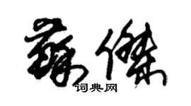 朱錫榮蘇傑草書個性簽名怎么寫