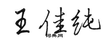 駱恆光王佳純行書個性簽名怎么寫