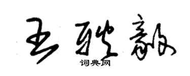 朱錫榮王耿毅草書個性簽名怎么寫