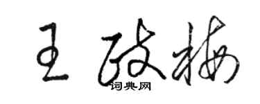 駱恆光王政梅草書個性簽名怎么寫