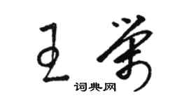 駱恆光王榮草書個性簽名怎么寫